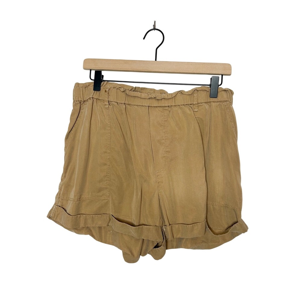 Aerie American Eagle Lightweight Neutral Tan High Rise Shorts Large L
